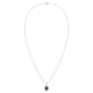 Nova Star(R) 8x6mm Oval Lab Grown Blue Sapphire Pendant - image 1