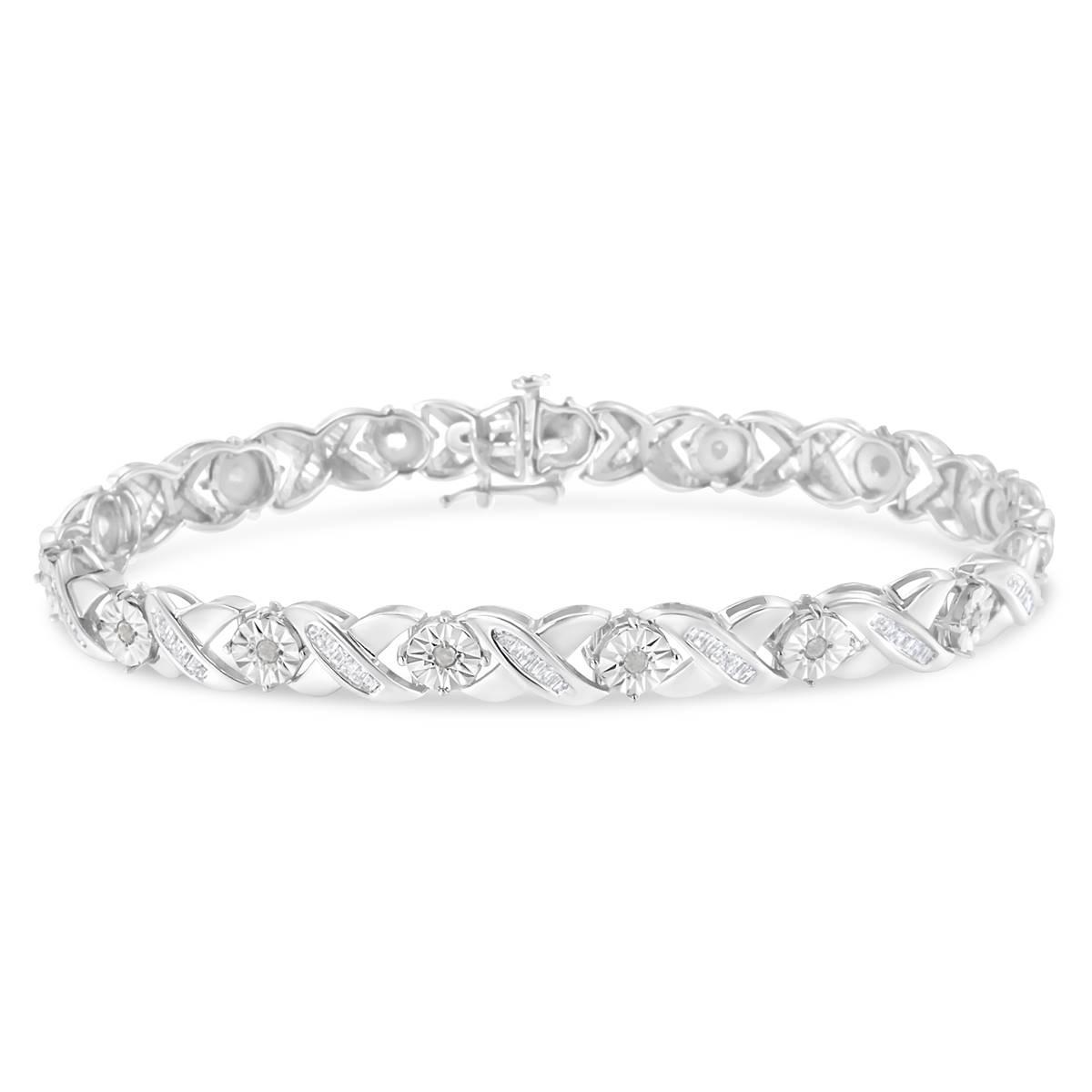 Diamond Classics™ Diamond Sterling Silver X-Link Bracelet