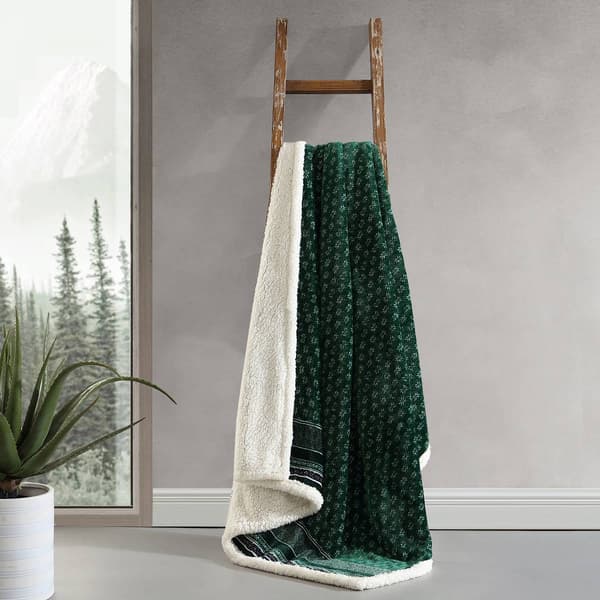 Eddie Bauer Fair Isle Plush-Fleece Throw