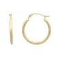 10kt. Gold Diamond Cut & Polished Hoop Earrings - image 1