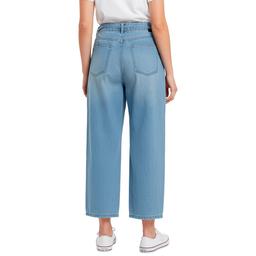 Petite d.jeans® High Rise Featherweight Wide Ankle Belt Jeans