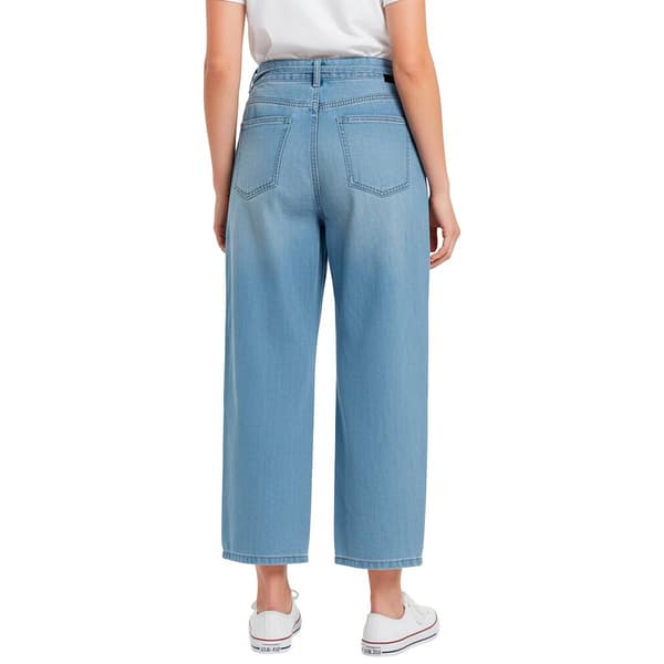 Petite d.jeans® High Rise Featherweight Wide Ankle Belt Jeans