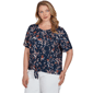 Plus Size Emaline Key Items Short Sleeve Tie Hem Butterfly Blouse - image 3
