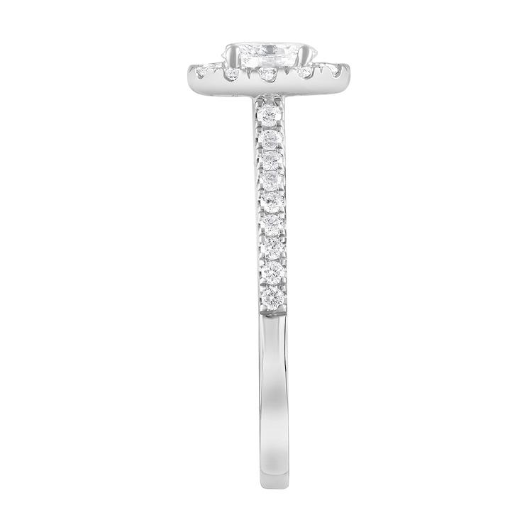 Nova Star® 14kt. White Gold 1ctw. Lab Grown Diamond Oval Ring