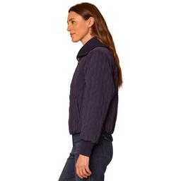 Petite Democracy Collar Quilted Zip Up Jacket