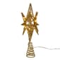 Kurt Adler Pre-Lit Twinkling LED Gold Starburst Tree Topper - image 2
