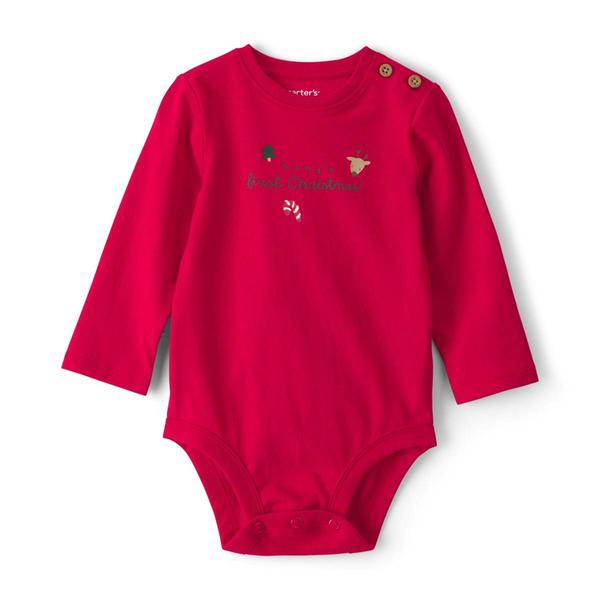 Baby Unisex (3-12M) Carter''s(R) Baby''s First Christmas Bodysuit