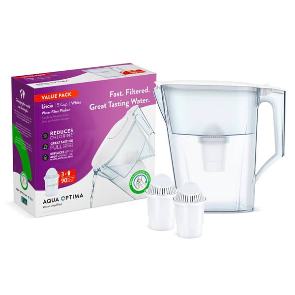 Aqua Optima Liscia Water Filter Pitcher Value Pack - image 