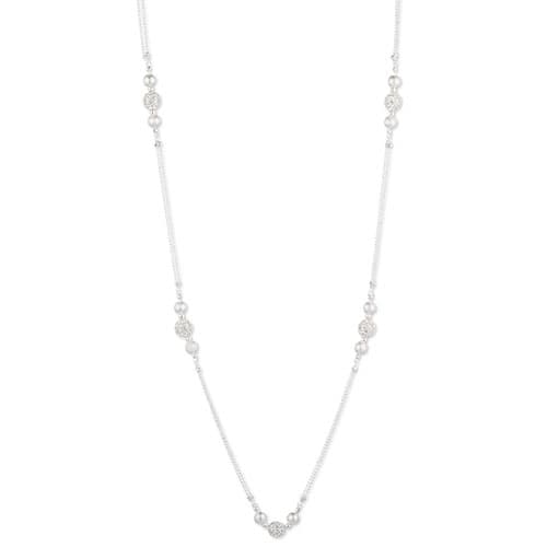Gloria Vanderbilt Silver-Tone & Crystal Necklace - image 