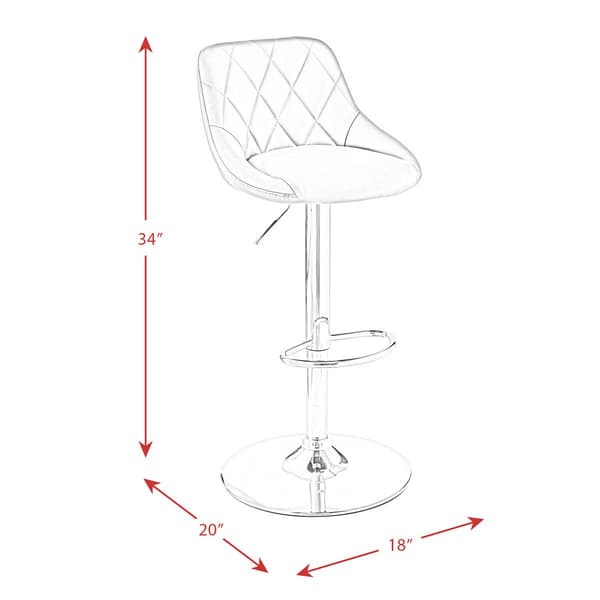 Elements Melissa Adjustable Swivel Bar Stool Set