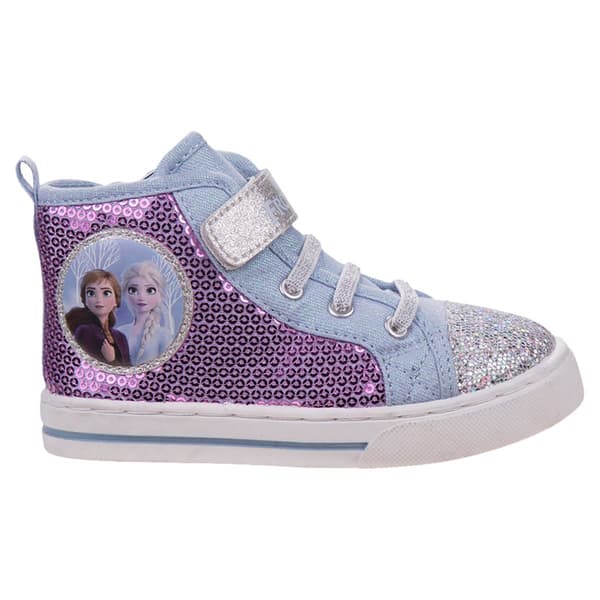 Little Girls Disney Frozen Elsa and Anna Canvas Fashion Sneakers