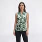 Petite Kasper Sleeveless Tie Front Leaf Satin Blouse - image 2