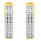 Nova Star® Gold Plated Lab Grown Diamond Hoop Earrings - image 2