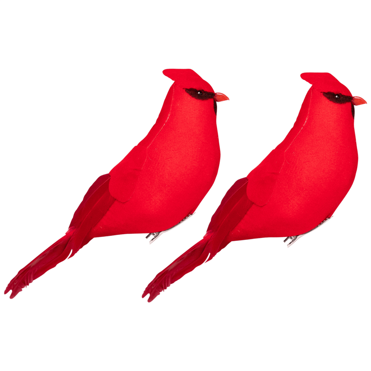 Northlight Cardinal Clip-on Christmas Ornaments - Set of 2