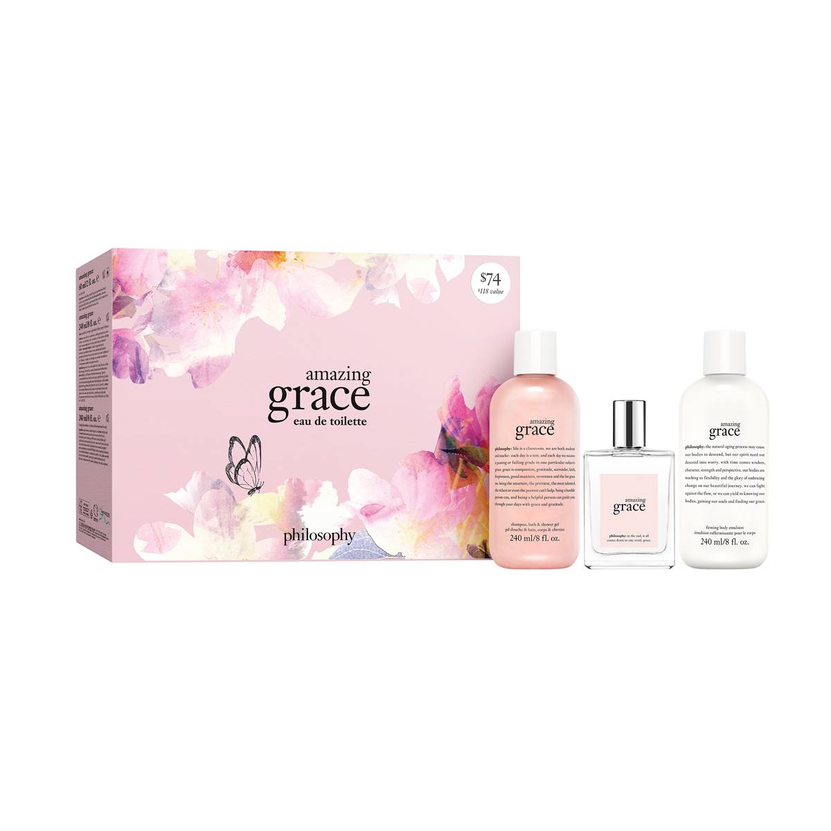 Open Video Modal for Philosophy Amazing Grace Eau de Toilette 3pc. Gift Set