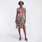Plus Size Sami & Jo Keyhole Neck Floral Abstract A-Line Dress - image 1