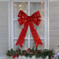 Northlight Seasonal 24in. LED Red Tinsel Christmas Bow D&#233;cor - image 2