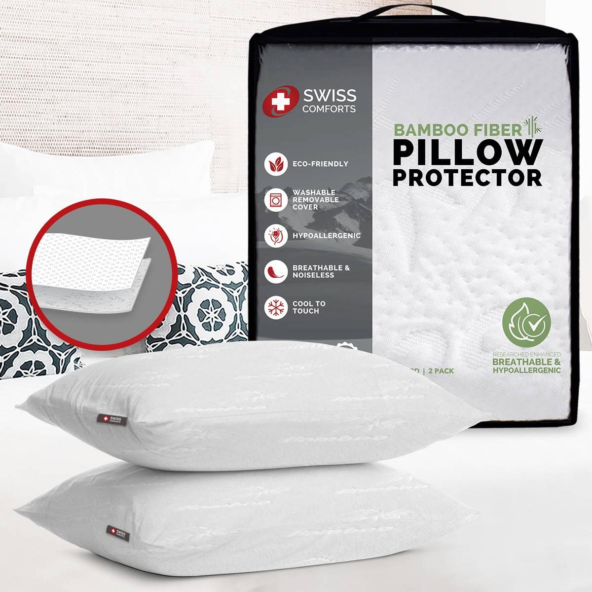 Swiss Comforts Bamboo 2pk. Pillow Protectors