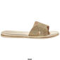 Womens Ashley Blue Crisscross Shimmer Slide Sandals - image 2