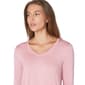 Womens HUE® Long Sleeve Solid Pajama Tee - image 3