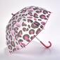 Girls Nicole Miller New York Leopard Frosted Umbrella - image 1
