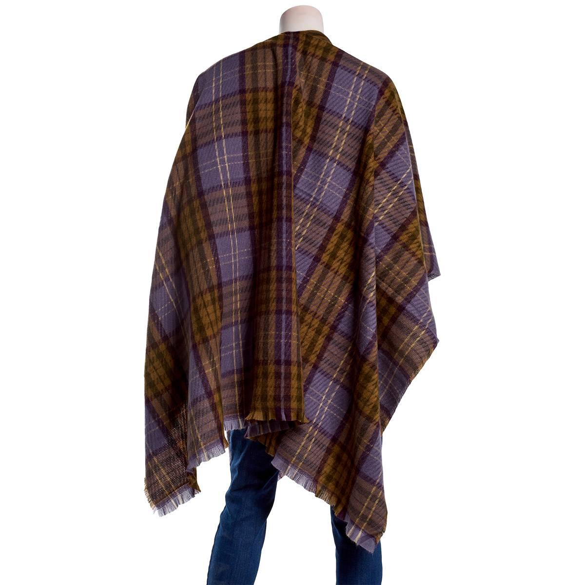 Womens Altare Plaid Ruana