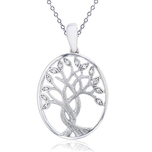 Gemstone Classics(tm) Family Tree Pendant Necklace