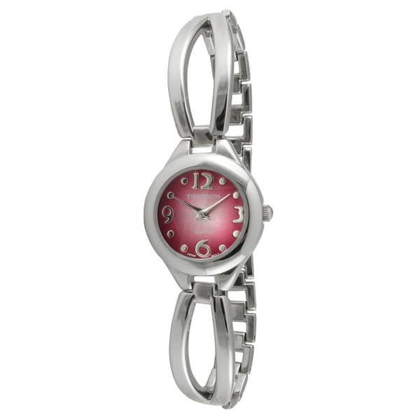 Womens TIMETECH Fashion Silver-Tone Bangle Bracelet Watch - 2688L - image 