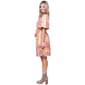 Womens Absolutely Famous Bubble Sleeve Tie Waist A-Line Dress - image 3