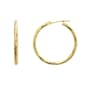14kt. Gold Diamond Cut Hoop Earrings - image 1