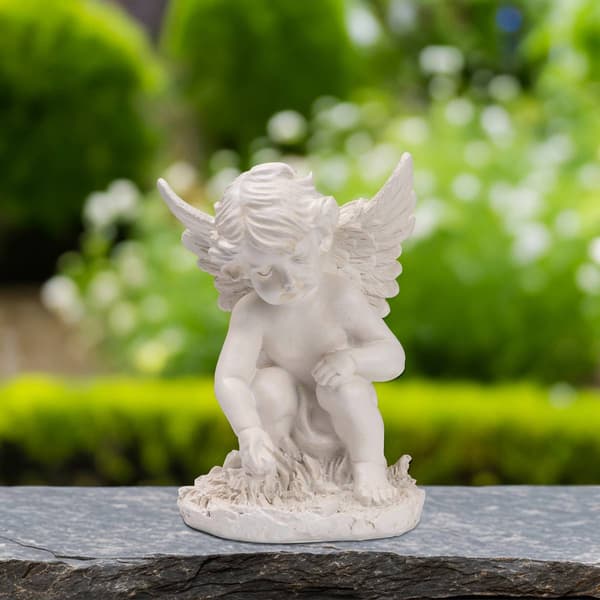 Northlight Seasonal Reaching Cherub Angel Garden Statue - image 