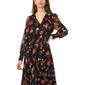 Plus Size MSK Long Sleeve Floral Tiered Midi Dress - image 4