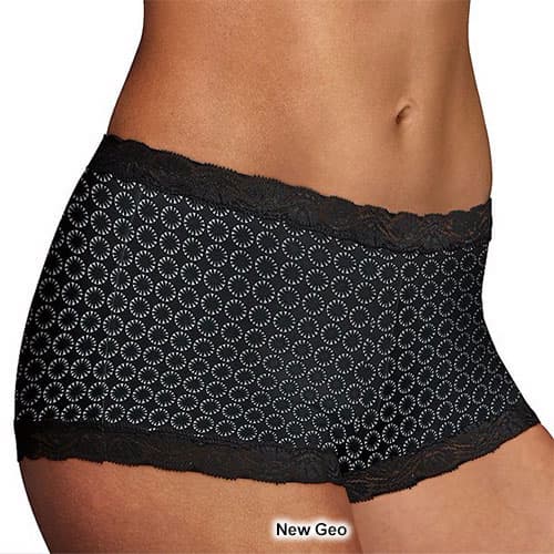 Womens Maidenform&#174; Lace Trim Boyshorts Panties 40760