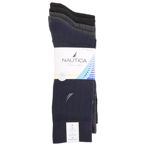 Mens Nautica 5pk. Solid Dress Socks - image 
