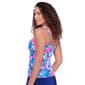 Womens American Beach Into Jungle Shirred Tankini Swim Top - image 3