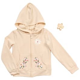 Girls &#40;7-12&#41; BTween&#40;R&#41; Full Zip Fleece Embroidered Fleece Hoodie