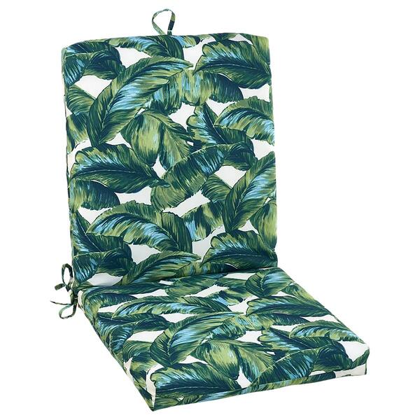 Jordan Manufacturing Green Leaves French Edge Chair Pad - image 