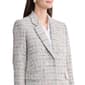 Womens Jones New York Faux Double Breasted Plaid Tweed Blazer - image 3