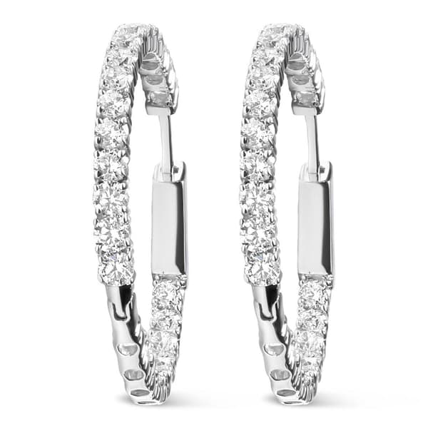 Haus of Brilliance 1ctw. Lab Grown Diamond Hoop Earrings
