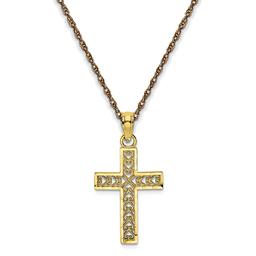Gold Classics(tm) 10kt. Yellow Gold Cross Charm Necklace