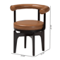 Baxton Studio Delacruz Swivel Faux Leather Dining Chair - image 9