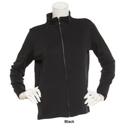Petite Hasting &amp; Smith Long Sleeve Zip Mock Neck Jacket