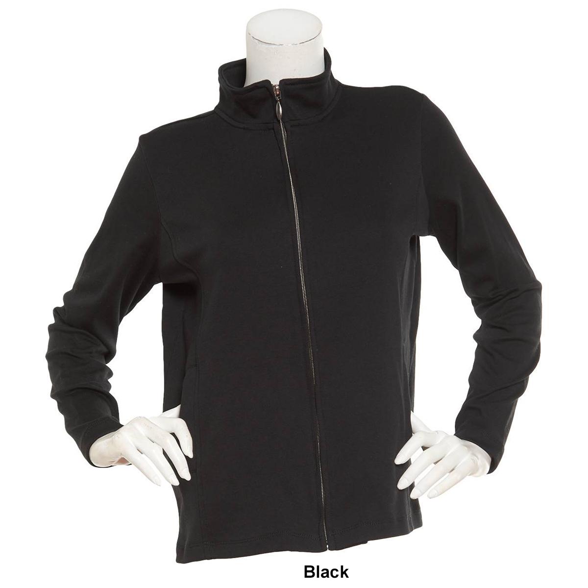 Petite Hasting &amp; Smith Long Sleeve Zip Mock Neck Jacket