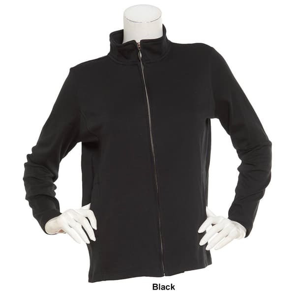 Petite Hasting &amp; Smith Long Sleeve Zip Mock Neck Jacket