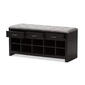 Baxton Studio Fabric Upholstered Entryway Bench - image 2