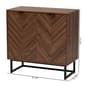 Baxton Studio Sadia Walnut Brown Wood Storage Cabinet - image 8