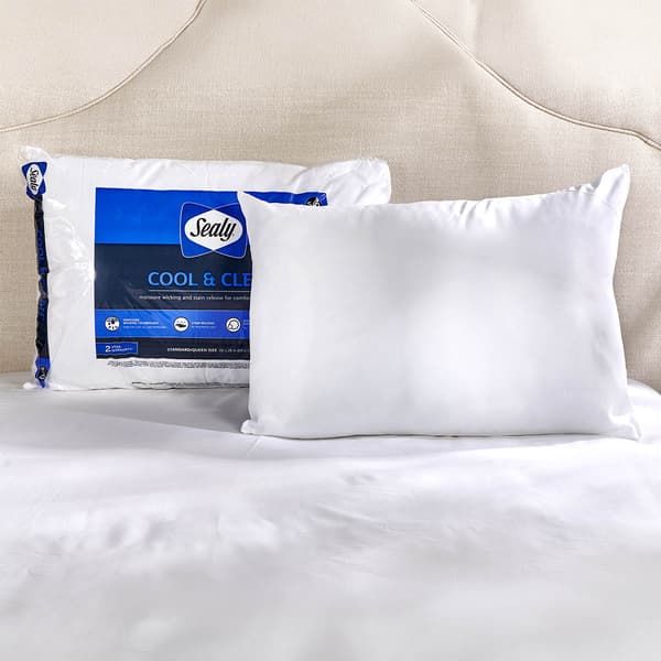 Sealy(R) Cool & Clean Bed Pillow - image 