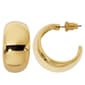 Design Collection Gold Plated Dome Hoop Earrings - image 1