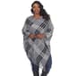 Plus Size White Mark Dakota Poncho - Grey/Beige - image 4