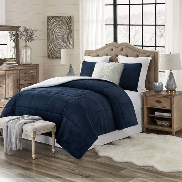 Swift Home Faux Fur and Sherpa Reverse Comforter Set